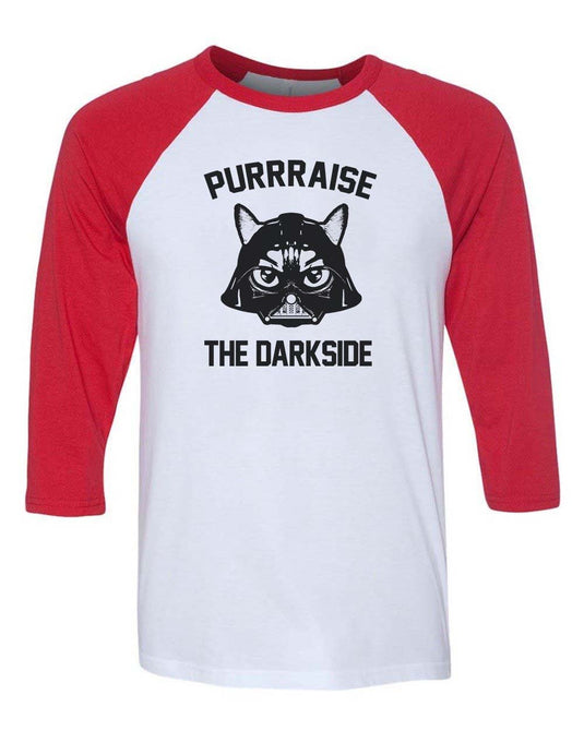 Unisex | Purraise The Darkside | 3/4 Sleeve Raglan - Arm The Animals Clothing LLC
