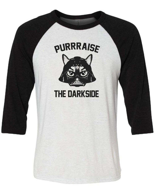 Unisex | Purraise The Darkside | 3/4 Sleeve Raglan - Arm The Animals Clothing LLC