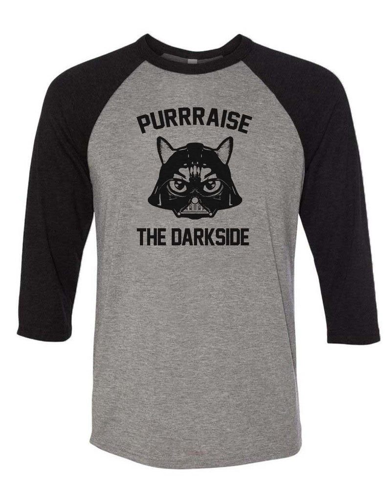 Load image into Gallery viewer, Unisex | Purraise The Darkside | 3/4 Sleeve Raglan - Arm The Animals Clothing LLC
