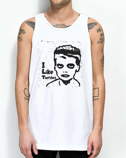 Men's | I Like Turtles | Tank Top - Arm The Animals Clothing Co.