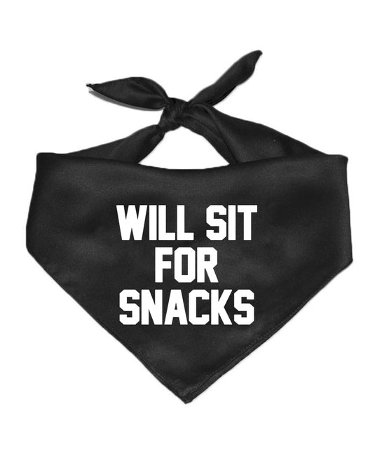 Pet | Will Sit For Snacks | Bandana - Arm The Animals Clothing Co.