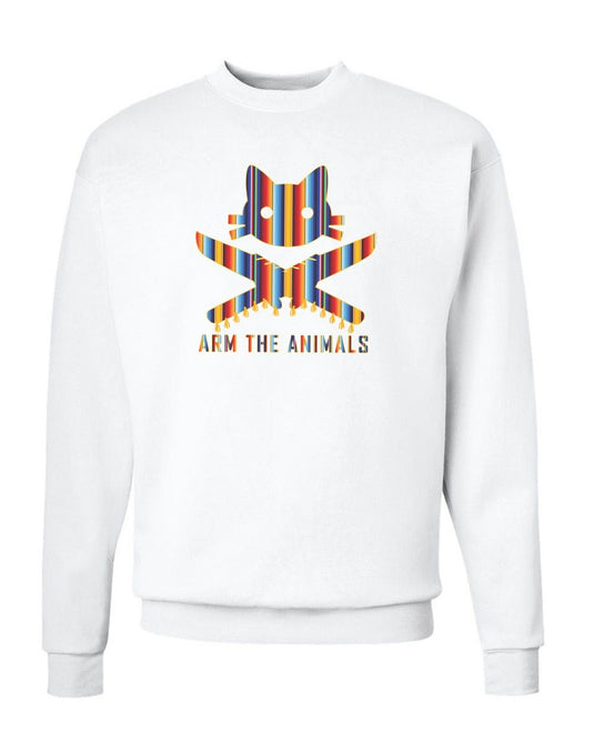 Unisex | 9 Lives Serape | Crewneck Sweatshirt - Arm The Animals Clothing Co.