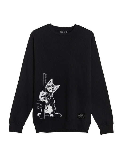 Unisex | Ain't Kitten Around | Crewneck Sweatshirt - Arm The Animals Clothing Co.
