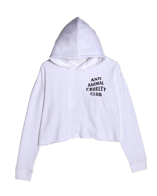 Unisex | Anti Animal Cruelty Club | Crop Hoodie - Arm The Animals Clothing Co.