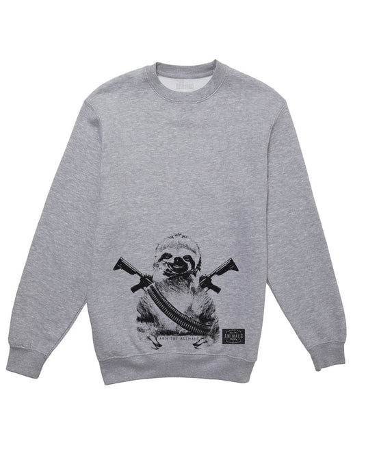 Unisex | Artillery Sloth | Crewneck Sweatshirt - Arm The Animals Clothing Co.