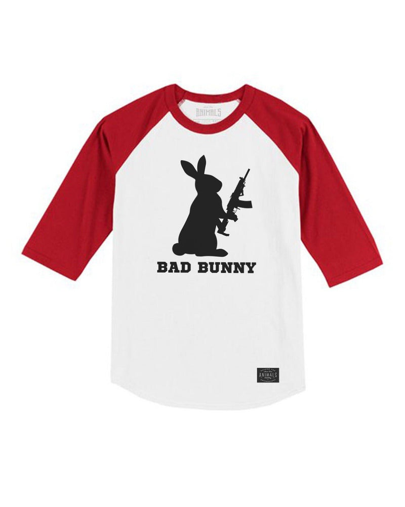 Load image into Gallery viewer, Unisex | Bad Bunny | 3/4 Sleeve Raglan - Arm The Animals Clothing Co.
