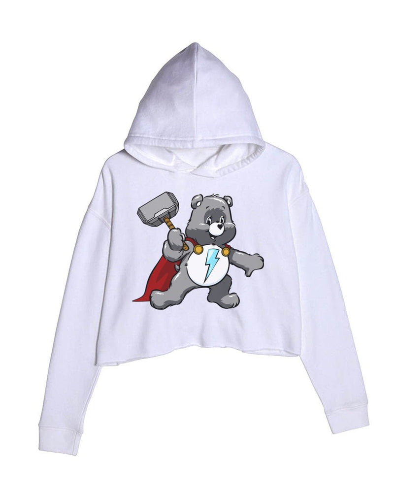 Load image into Gallery viewer, Unisex | Bear Of Thunder | Crop Hoodie - Arm The Animals Clothing Co.
