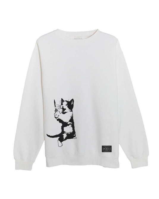 Unisex | Cat The Ripper | Crewneck Sweatshirt - Arm The Animals Clothing LLC
