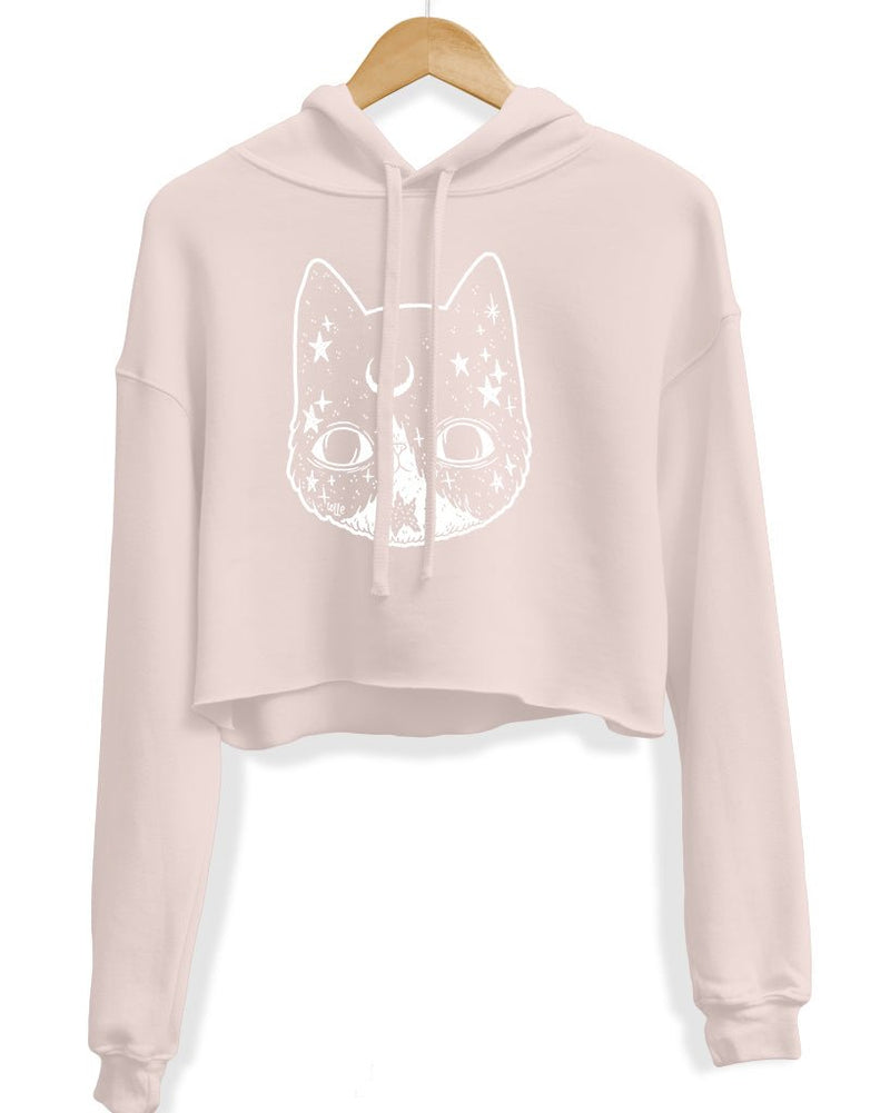 Load image into Gallery viewer, Unisex | Crescent Cat | Crop Hoodie - Arm The Animals Clothing Co.

