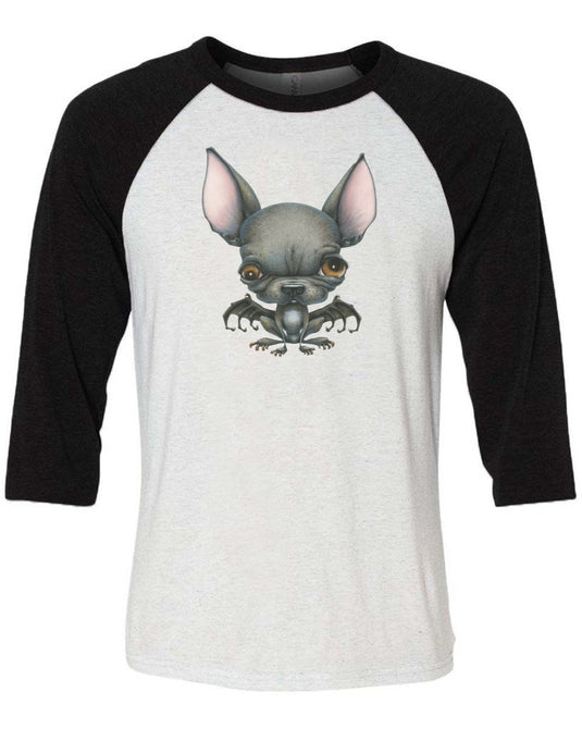Unisex | French Batdog | 3/4 Sleeve Raglan - Arm The Animals Clothing Co.