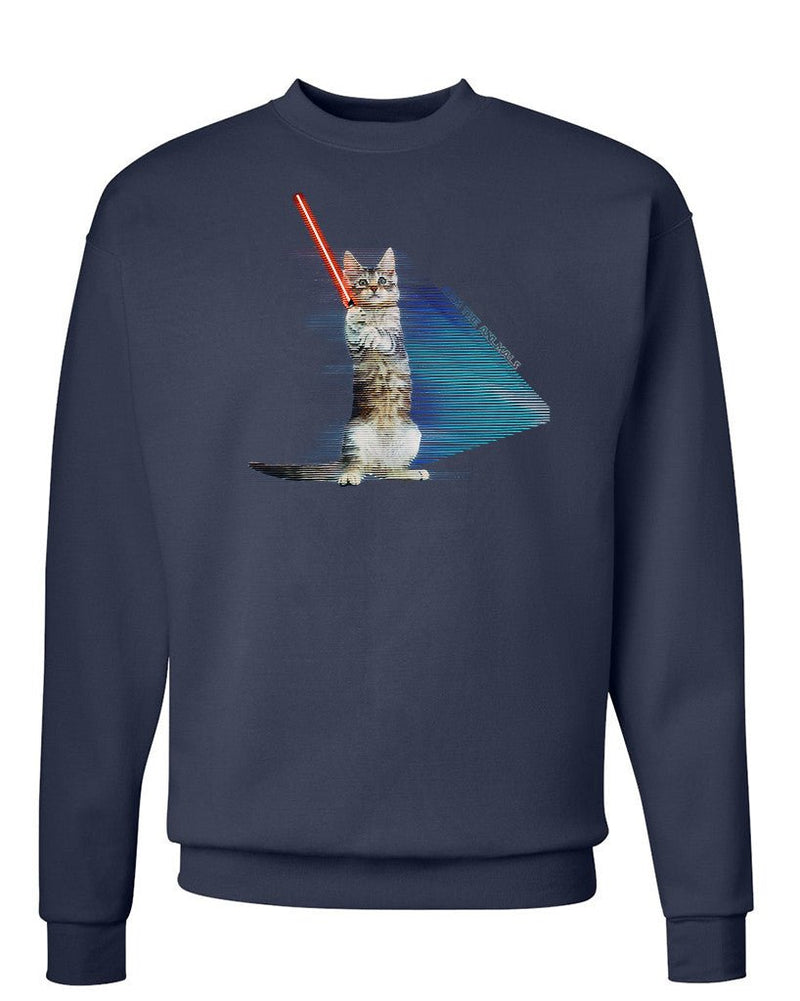Load image into Gallery viewer, Unisex | Hologram Battle Cat | Crewneck Sweatshirt - Arm The Animals Clothing Co.
