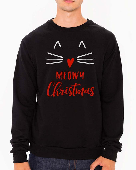 Unisex | Meowy Christmas | Crewneck Sweatshirt - Arm The Animals Clothing LLC