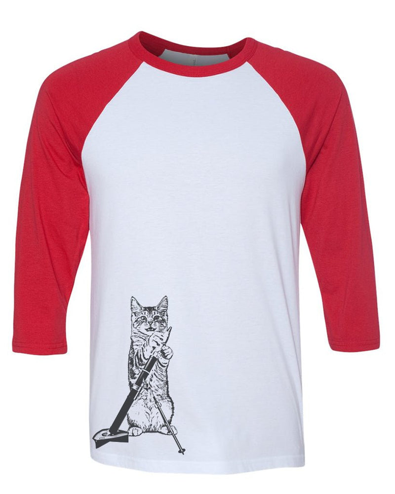Load image into Gallery viewer, Unisex | Mortar Meow | 3/4 Sleeve Raglan - Arm The Animals Clothing Co.
