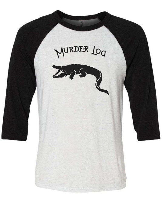 Unisex | Murder Log | 3/4 Sleeve Raglan - Arm The Animals Clothing Co.