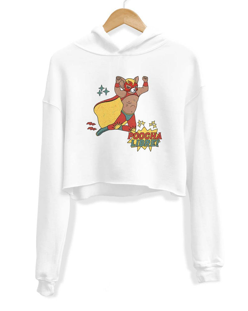Load image into Gallery viewer, Unisex | Poocha Libre | Crop Hoodie - Arm The Animals Clothing Co.
