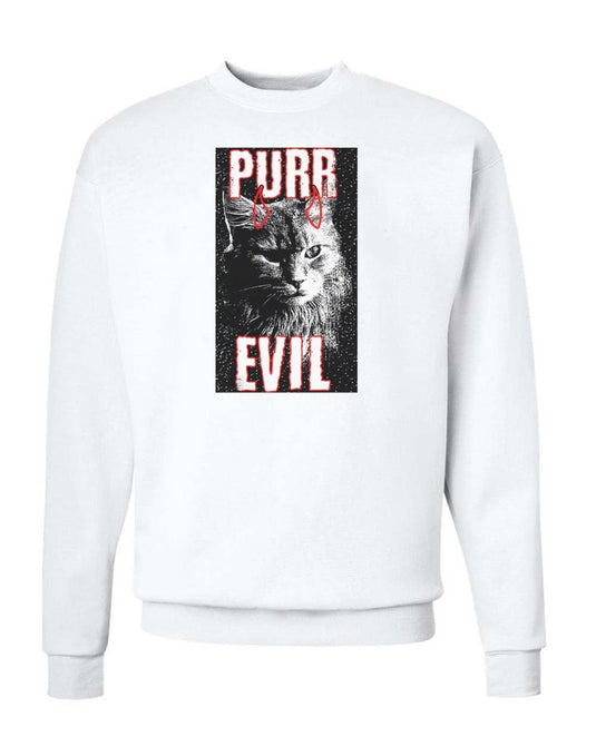 Unisex | Purr Evil | Crewneck Sweatshirt - Arm The Animals Clothing Co.