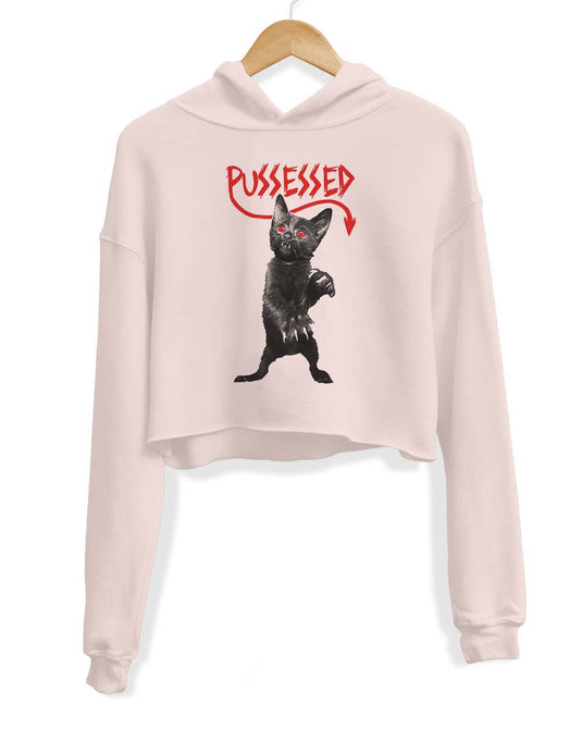Unisex | Pussessed | Crop Hoodie - Arm The Animals Clothing Co.