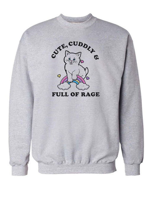Unisex | Rage Kitty | Crewneck Sweatshirt - Arm The Animals Clothing Co.