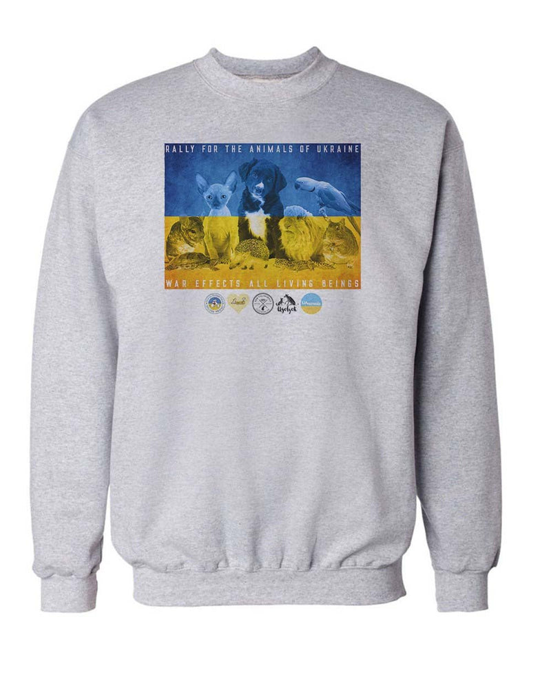 Load image into Gallery viewer, Unisex | Rally For Ukraine | Crewneck Sweatshirt - Arm The Animals Clothing Co.
