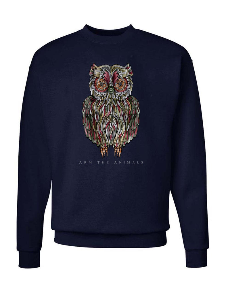 Load image into Gallery viewer, Unisex | Rev-Owl-Ver | Crewneck Sweatshirt - Arm The Animals Clothing Co.
