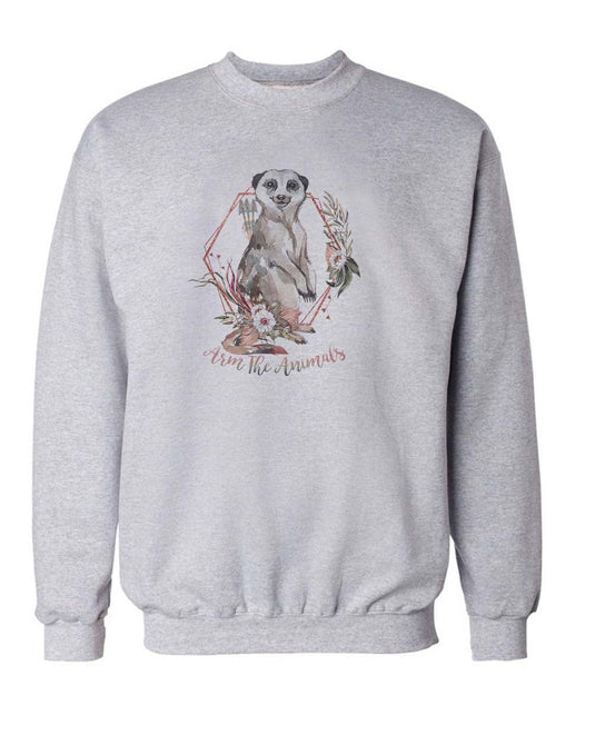 Unisex | Ridgeline Meerkat | Crewneck Sweatshirt - Arm The Animals Clothing Co.