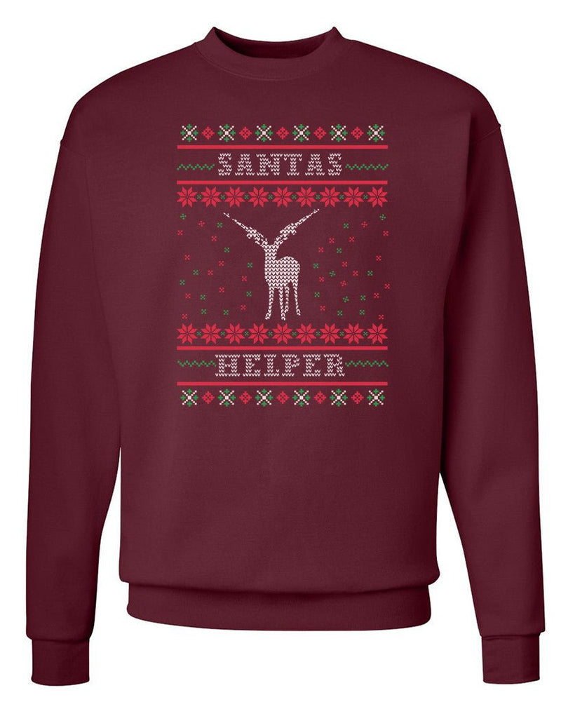 Load image into Gallery viewer, Unisex | Santa&#39;s Helper | Crewneck Sweatshirt - Arm The Animals Clothing LLC
