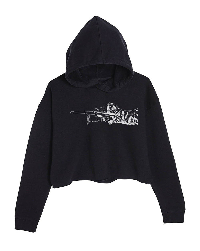 Load image into Gallery viewer, Unisex | Scout Snipurr | Crop Hoodie - Arm The Animals Clothing LLC
