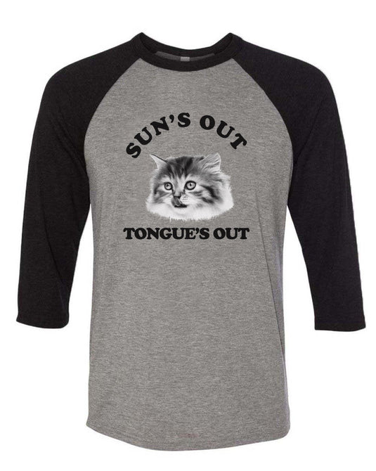 Unisex | Sun’s Out, Tongue’s Out | 3/4 Sleeve Raglan - Arm The Animals Clothing Co.