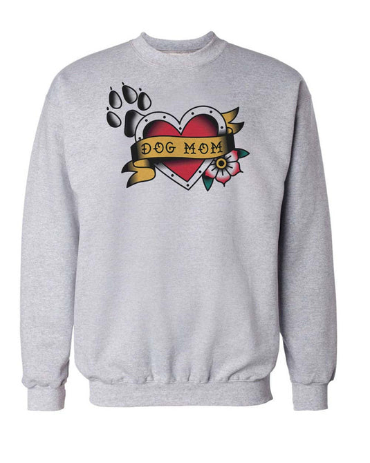 Unisex | Tattoo Dog Mom | Crewneck Sweatshirt - Arm The Animals Clothing Co.