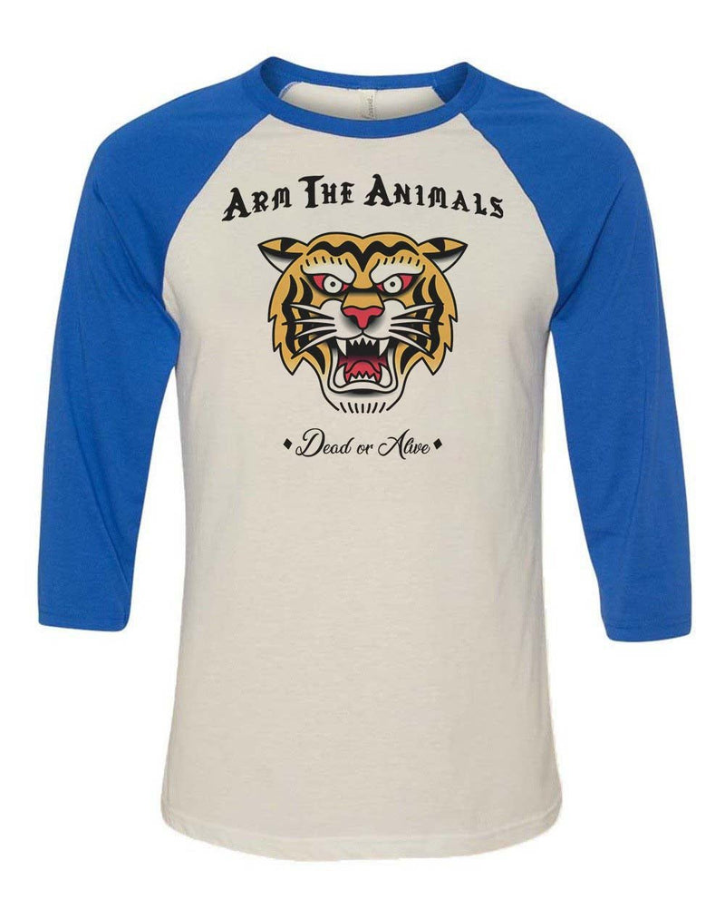 Load image into Gallery viewer, Unisex | Tattoo Tiger | 3/4 Sleeve Raglan - Arm The Animals Clothing Co.
