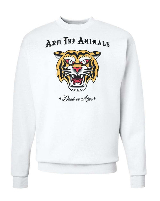 Unisex | Tattoo Tiger | Crewneck Sweatshirt - Arm The Animals Clothing Co.