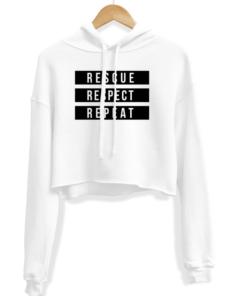 Load image into Gallery viewer, Unisex | The 3 Rs | Crop Hoodie - Arm The Animals Clothing Co.
