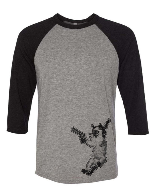 Unisex | The Cat and The Gat | 3/4 Sleeve Raglan - Arm The Animals Clothing Co.