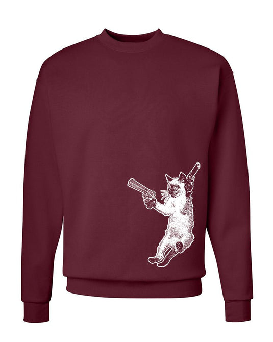 Unisex | The Cat and The Gat | Crewneck Sweatshirt - Arm The Animals Clothing Co.