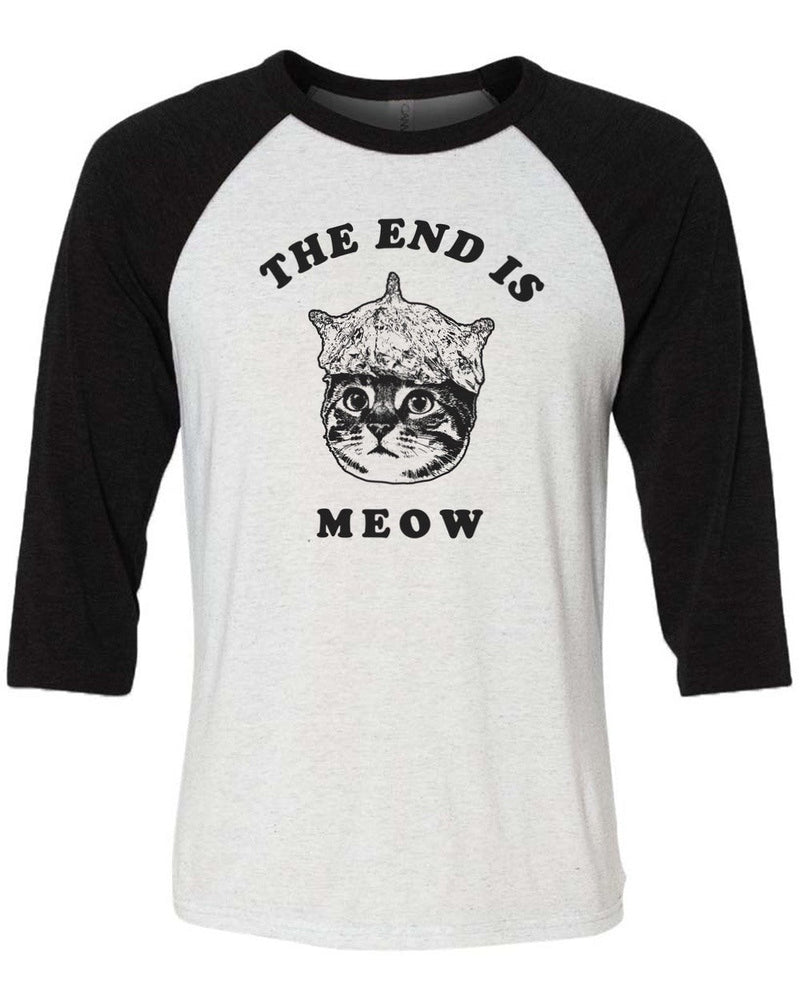 Load image into Gallery viewer, Unisex | The End Is Meow | 3/4 Sleeve Raglan - Arm The Animals Clothing Co.
