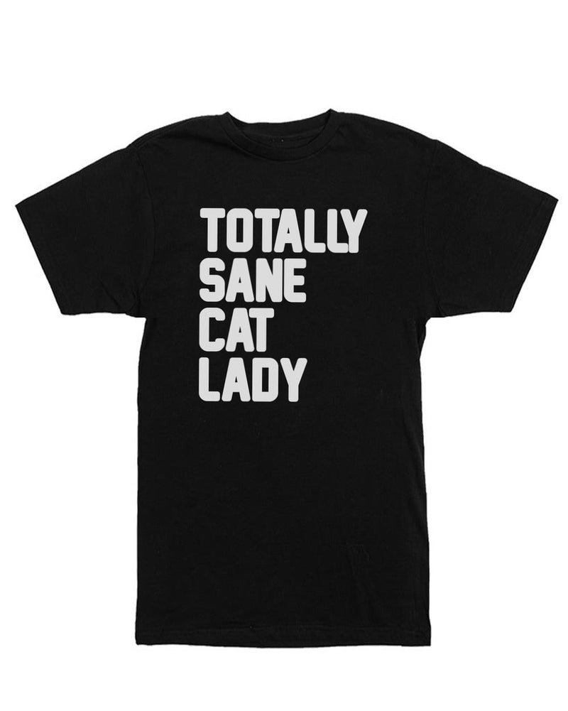 Load image into Gallery viewer, Unisex | Totally Sane Cat Lady (Text) | Oversized Tee - Arm The Animals Clothing Co.
