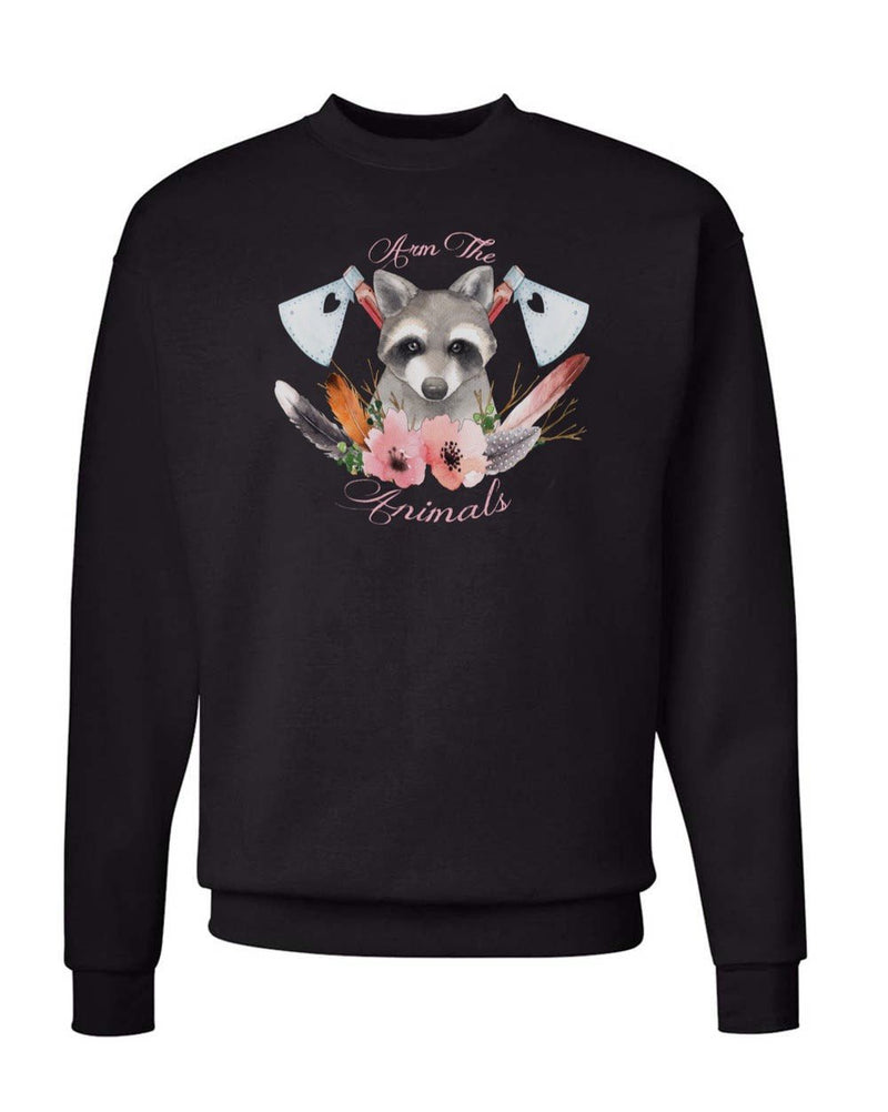 Load image into Gallery viewer, Unisex | Woodland Raccoon | Crewneck Sweatshirt - Arm The Animals Clothing Co.
