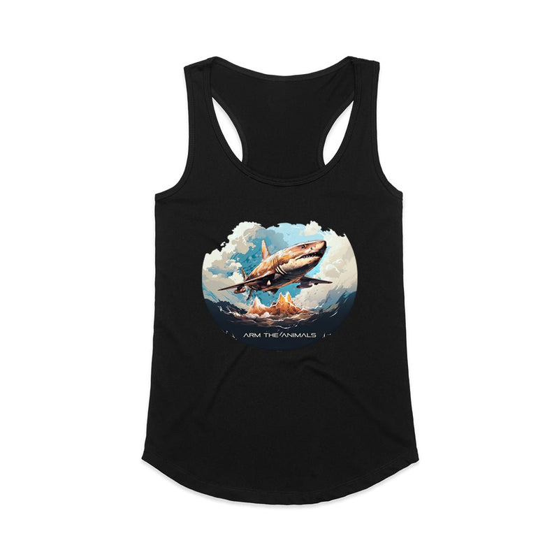 Load image into Gallery viewer, Women&#39;s | Air Shark | Ideal Tank Top - Arm The Animals Clothing LLC
