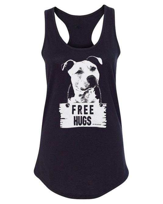 Women's | Free Hugs Pittie | Ideal Tank Top - Arm The Animals Clothing Co.