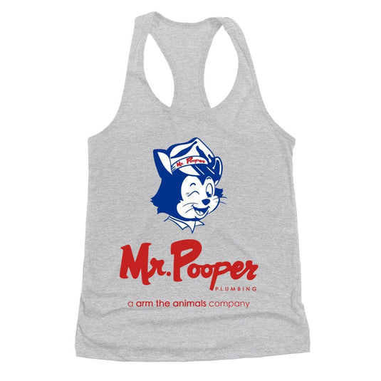 Women’s | Mr Pooper Plumbing (Cat) | Ideal Tank Top - Arm The Animals Clothing LLC