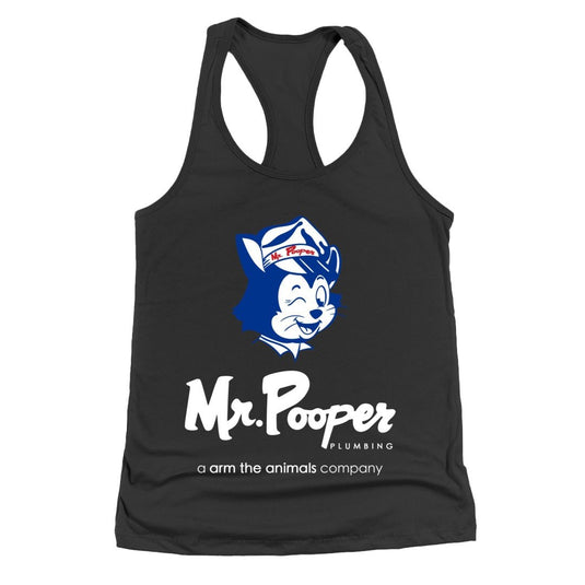 Women’s | Mr Pooper Plumbing (Cat) | Ideal Tank Top - Arm The Animals Clothing LLC
