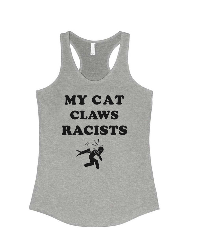 Load image into Gallery viewer, Women&#39;s | My Cat Claws Racists | Ideal Tank Top - Arm The Animals Clothing Co.
