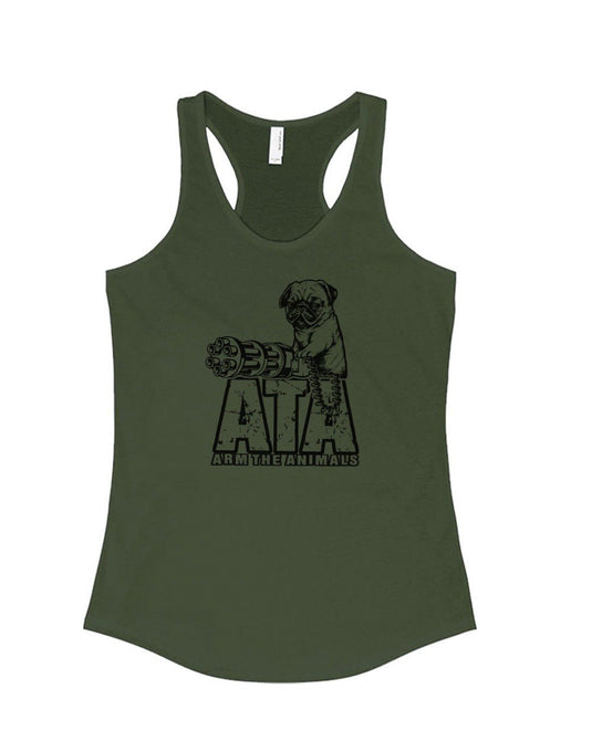 Women's | Predator Pug | Ideal Tank Top - Arm The Animals Clothing Co.
