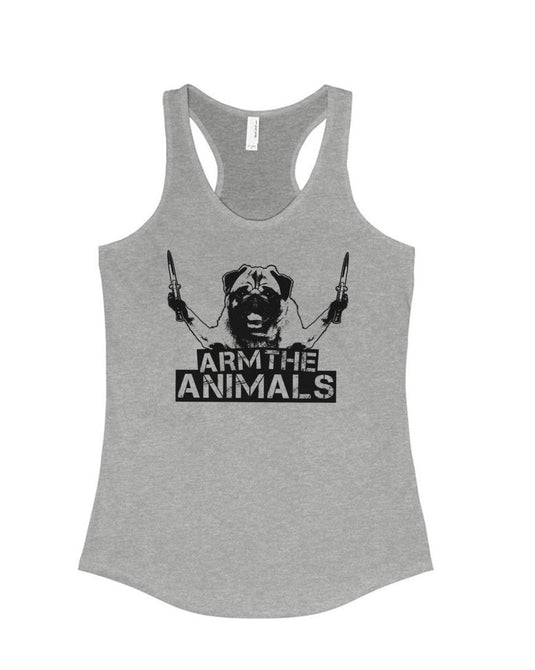 Women's | Pug Don't Play | Ideal Tank Top - Arm The Animals Clothing Co.