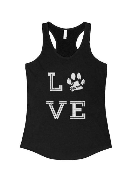 Women's | Rescue With Love | Tank Top - Arm The Animals Clothing Co.