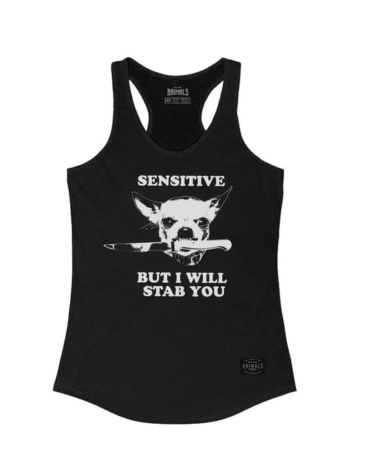Women's | Sensitive (Dog Version) | Tank Top - Arm The Animals Clothing Co.