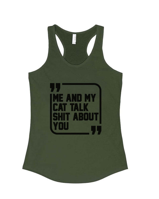 Women's | Sh*t Talkers (Cat) | Ideal Tank Top - Arm The Animals Clothing Co.