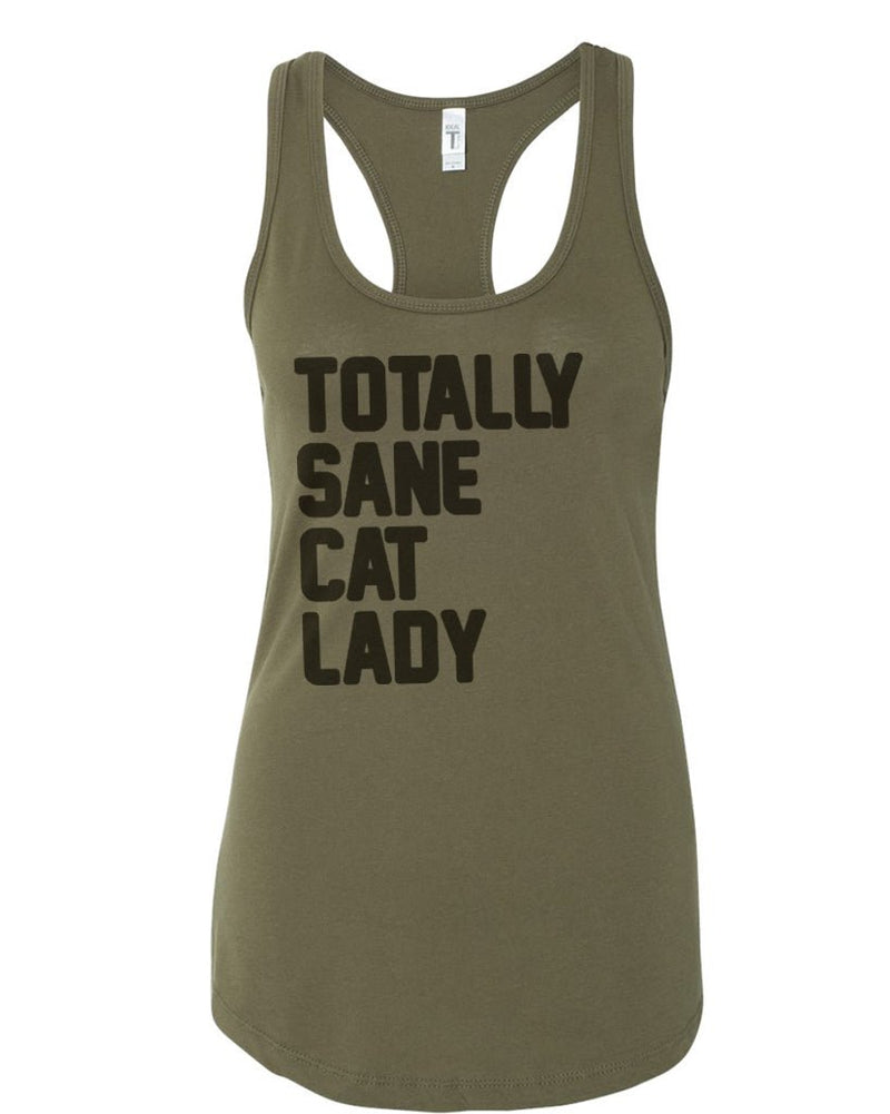 Load image into Gallery viewer, Women&#39;s | Totally Sane Cat Lady (Text) | Ideal Tank Top - Arm The Animals Clothing Co.
