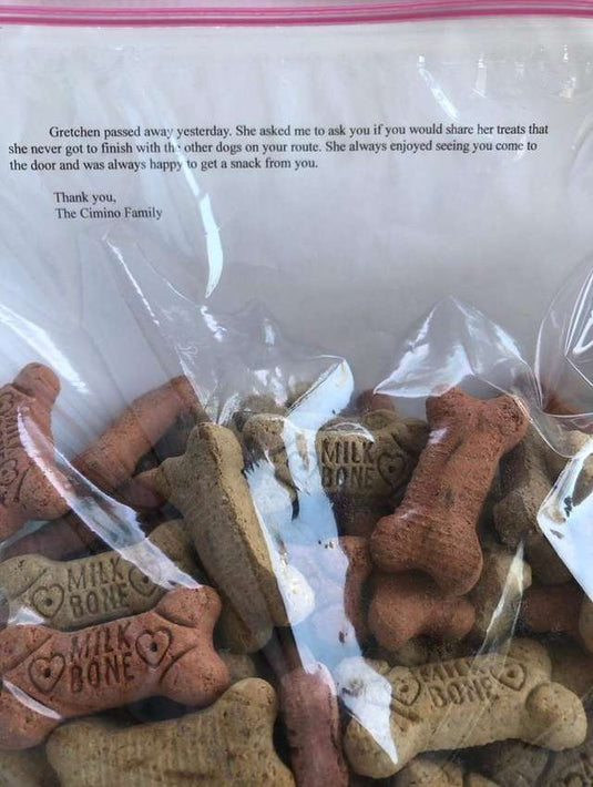 Mailman Fulfills The Final Wish Of A Dog On His Route Who Passed Away - Arm The Animals Clothing LLC