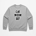 Unisex | Cat Mom AF | Crewneck Sweatshirt